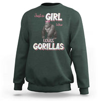 Gorilla Lover Gift Sweatshirt Just A Girl Who Loves Gorillas - Wonder Print Shop