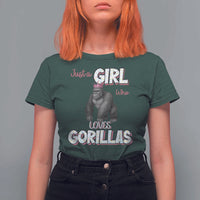 Gorilla Lover Gift T Shirt For Women Just A Girl Who Loves Gorillas - Wonder Print Shop