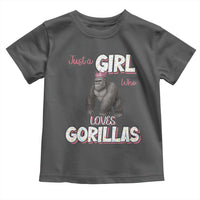 Gorilla Lover Gift Toddler T Shirt Just A Girl Who Loves Gorillas - Wonder Print Shop