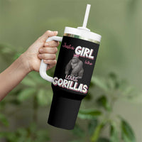 Gorilla Lover Gift Tumbler With Handle Just A Girl Who Loves Gorillas