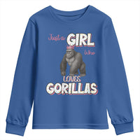 Gorilla Lover Gift Youth Sweatshirt Just A Girl Who Loves Gorillas - Wonder Print Shop