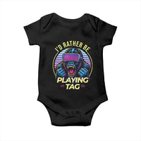 VR Gamer Gorilla Baby Onesie I’d Rather Be Playing Tag Gift - Wonder Print Shop