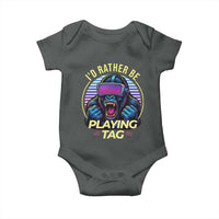 VR Gamer Gorilla Baby Onesie I’d Rather Be Playing Tag Gift - Wonder Print Shop