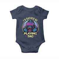 VR Gamer Gorilla Baby Onesie I’d Rather Be Playing Tag Gift - Wonder Print Shop