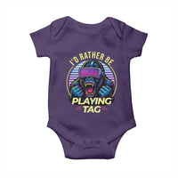 VR Gamer Gorilla Baby Onesie I’d Rather Be Playing Tag Gift - Wonder Print Shop