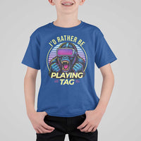VR Gamer Gorilla T Shirt For Kid I’d Rather Be Playing Tag Gift - Wonder Print Shop