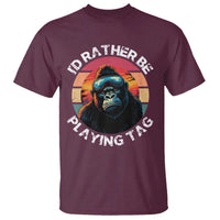 Funny Gorilla Lover T Shirt I’d Rather Be Playing Tag VR Game - Wonder Print Shop
