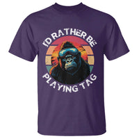 Funny Gorilla Lover T Shirt I’d Rather Be Playing Tag VR Game - Wonder Print Shop