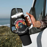 Funny Gorilla Lover Tumbler With Handle I’d Rather Be Playing Tag VR Game