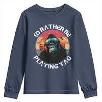 Funny Gorilla Lover Youth Sweatshirt I’d Rather Be Playing Tag VR Game - Wonder Print Shop