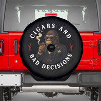 Cigars And Bad Decisions Spare Tire Cover Funny Gorilla Gift - Wonder Print Shop
