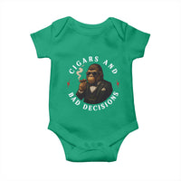 Cigars And Bad Decisions Baby Onesie Funny Gorilla Gift - Wonder Print Shop