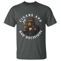 Cigars And Bad Decisions T Shirt Funny Gorilla Gift - Wonder Print Shop