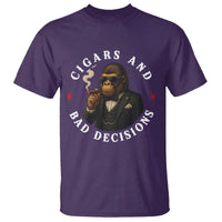 Cigars And Bad Decisions T Shirt Funny Gorilla Gift - Wonder Print Shop