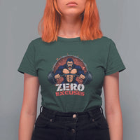 Zero Excuses T Shirt For Women Gorilla Fitness Lover Gift - Wonder Print Shop