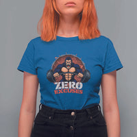 Zero Excuses T Shirt For Women Gorilla Fitness Lover Gift - Wonder Print Shop