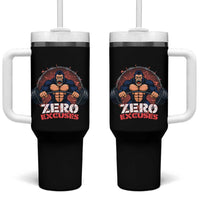 Zero Excuses Tumbler With Handle Gorilla Fitness Lover Gift