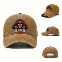 Zero Excuses Washed Cotton Baseball Cap Gorilla Fitness Lover Gift
