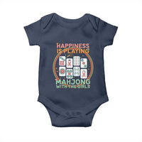 Happiness Is Playing Mahjong With The Girls Baby Onesie Mahjong Time - Wonder Print Shop