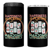 Happiness Is Playing Mahjong With The Girls 4 in 1 Can Cooler Tumbler Mahjong Time