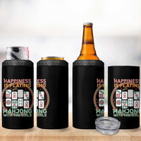 Happiness Is Playing Mahjong With The Girls 4 in 1 Can Cooler Tumbler Mahjong Time