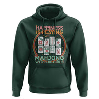 Happiness Is Playing Mahjong With The Girls Hoodie Mahjong Time - Wonder Print Shop