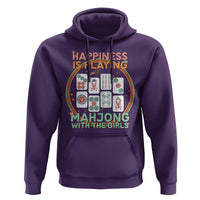 Happiness Is Playing Mahjong With The Girls Hoodie Mahjong Time - Wonder Print Shop