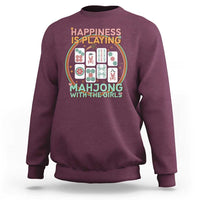 Happiness Is Playing Mahjong With The Girls Sweatshirt Mahjong Time - Wonder Print Shop