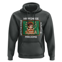 Gambling Chinese Gift Hoodie Happiness Is Playing Mahjong With The Girls - Wonder Print Shop
