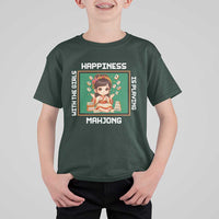 Gambling Chinese Gift T Shirt For Kid Happiness Is Playing Mahjong With The Girls - Wonder Print Shop