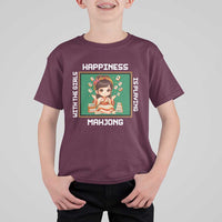 Gambling Chinese Gift T Shirt For Kid Happiness Is Playing Mahjong With The Girls - Wonder Print Shop
