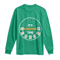 It Is Mahjong Time Long Sleeve Shirt Gambling Chinese Gift - Wonder Print Shop