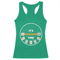 It Is Mahjong Time Racerback Tank Top Gambling Chinese Gift - Wonder Print Shop