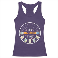 It Is Mahjong Time Racerback Tank Top Gambling Chinese Gift - Wonder Print Shop