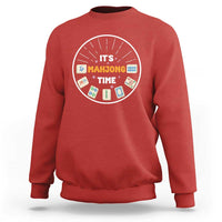 It Is Mahjong Time Sweatshirt Gambling Chinese Gift - Wonder Print Shop