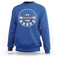 It Is Mahjong Time Sweatshirt Gambling Chinese Gift - Wonder Print Shop