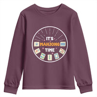It Is Mahjong Time Youth Sweatshirt Gambling Chinese Gift - Wonder Print Shop