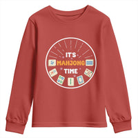 It Is Mahjong Time Youth Sweatshirt Gambling Chinese Gift - Wonder Print Shop