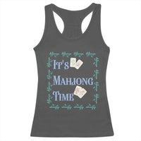 Mahjong Gift Racerback Tank Top It Is Mahjong Time For Players - Wonder Print Shop