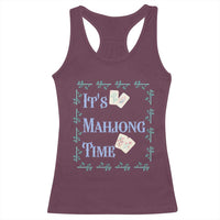 Mahjong Gift Racerback Tank Top It Is Mahjong Time For Players - Wonder Print Shop
