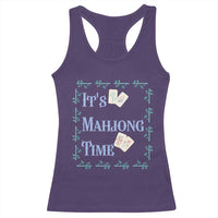 Mahjong Gift Racerback Tank Top It Is Mahjong Time For Players - Wonder Print Shop