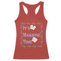 Mahjong Gift Racerback Tank Top It Is Mahjong Time For Players - Wonder Print Shop