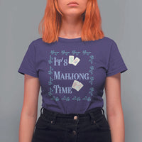 Mahjong Gift T Shirt For Women It Is Mahjong Time For Players - Wonder Print Shop