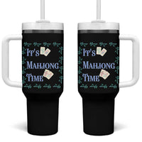 Mahjong Gift Tumbler With Handle It Is Mahjong Time For Players