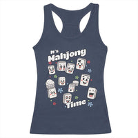 It Is Mahjong Time Racerback Tank Top Mahjong Lover Gift - Wonder Print Shop