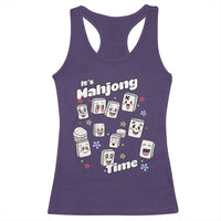 It Is Mahjong Time Racerback Tank Top Mahjong Lover Gift - Wonder Print Shop