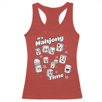 It Is Mahjong Time Racerback Tank Top Mahjong Lover Gift - Wonder Print Shop