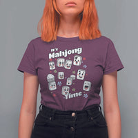 It Is Mahjong Time T Shirt For Women Mahjong Lover Gift - Wonder Print Shop