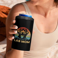 Lab Mom 4 in 1 Can Cooler Tumbler Retro Sunset Dog Mom Gift - Wonder Print Shop