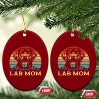 Lab Mom Ceramic Ornament Retro Sunset Dog Mom Gift - Wonder Print Shop